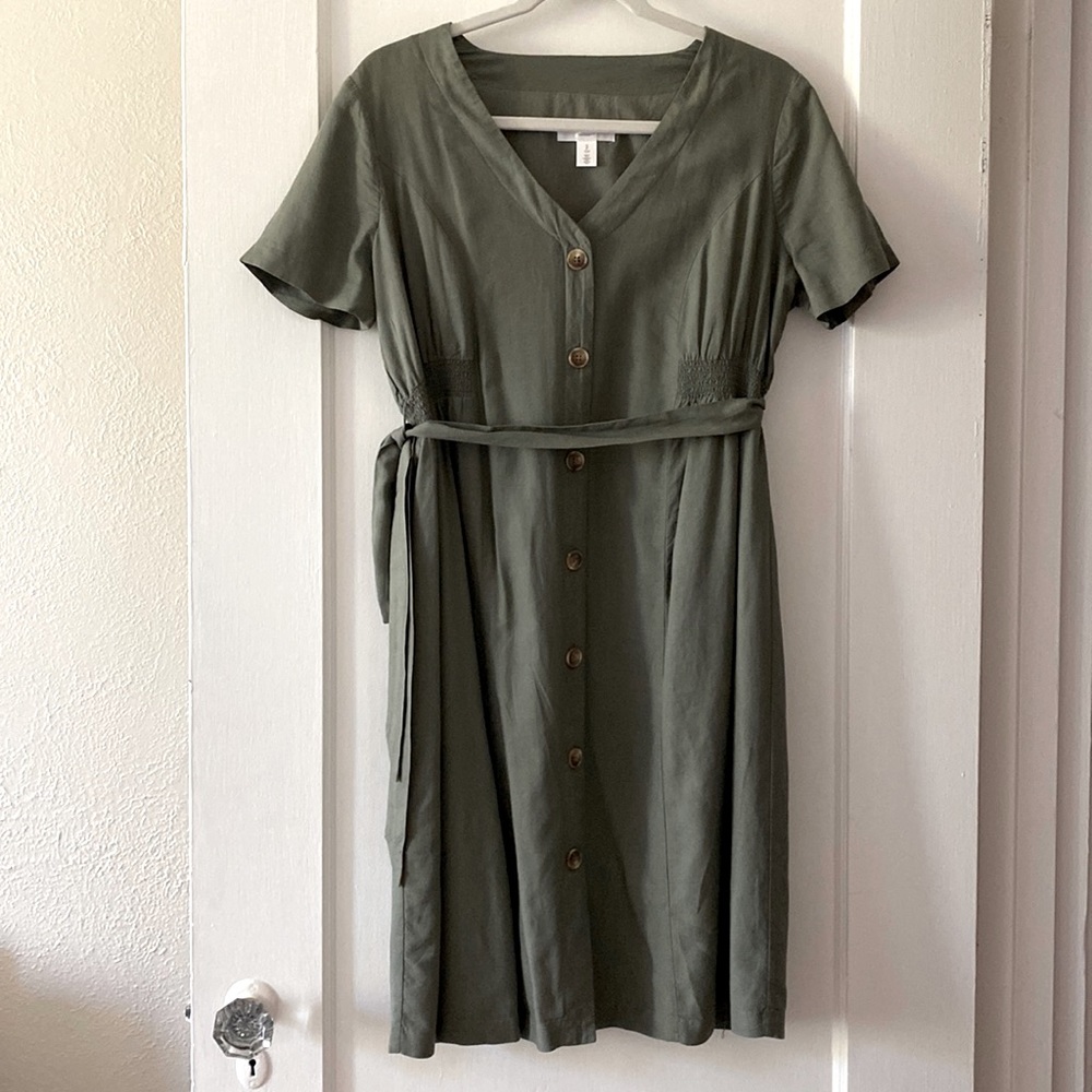 Motherhood Olive Green Dress